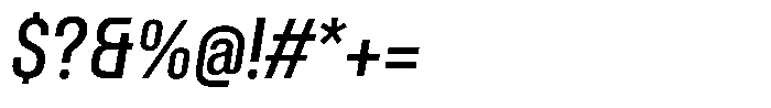 Nuqtra Arabic Medium Italic Font OTHER CHARS