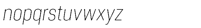 Nuqtra Arabic Thin Italic Font LOWERCASE