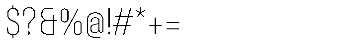 Nuqtra Arabic Thin Font OTHER CHARS