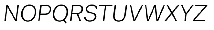 Nurom Next Light Italic Font UPPERCASE
