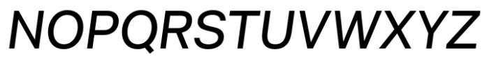 Nurom Next Medium Italic Font UPPERCASE