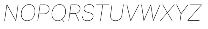Nurom Next Thin Italic Font UPPERCASE