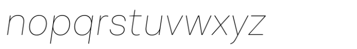 Nurom Next Thin Italic Font LOWERCASE