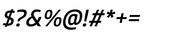 Nusara Medium Italic Font OTHER CHARS