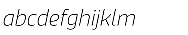 Nusara Thin Italic Font LOWERCASE