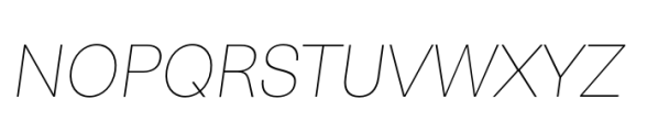 Nustar Hairline Italic Font UPPERCASE