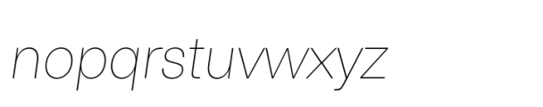 Nustar Hairline Italic Font LOWERCASE