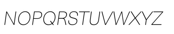 Nustar Thin Italic Font UPPERCASE