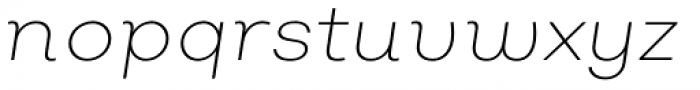 Nutmeg Headline Ultra Light Italic Font LOWERCASE