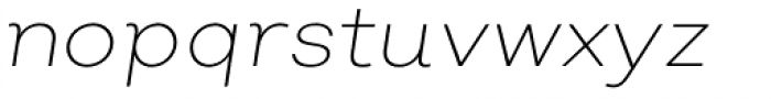 Nutmeg Ultra Light Italic Font LOWERCASE