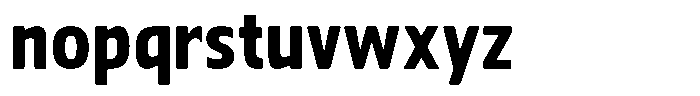 Nuviora Smooth Black Semi Condensed Font LOWERCASE