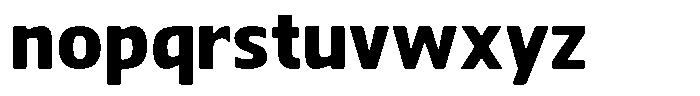 Nuviora Smooth Black Semi Expanded Font LOWERCASE