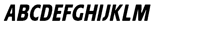 Nuviora Smooth Black Slant Condensed Font UPPERCASE
