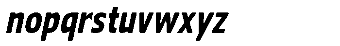 Nuviora Smooth Black Slant Condensed Font LOWERCASE