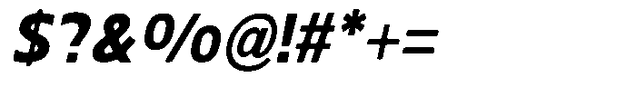 Nuviora Smooth Black Slant Semi Conde Font OTHER CHARS