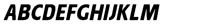 Nuviora Smooth Black Slant Semi Conde Font UPPERCASE