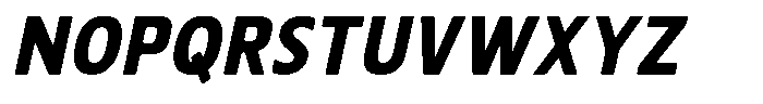 Nuviora Smooth Black Slant Semi Conde Font UPPERCASE