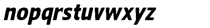 Nuviora Smooth Black Slant Semi Conde Font LOWERCASE