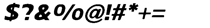 Nuviora Smooth Black Slant Semi Expan Font OTHER CHARS