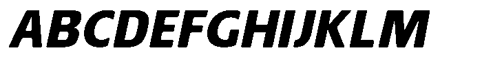 Nuviora Smooth Black Slant Semi Expan Font UPPERCASE