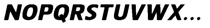 Nuviora Smooth Black Slant Semi Expan Font UPPERCASE