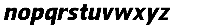 Nuviora Smooth Black Slant Font LOWERCASE