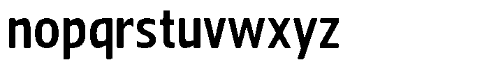 Nuviora Smooth Bold Semi Condensed Font LOWERCASE