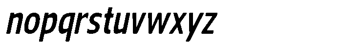 Nuviora Smooth Bold Slant Condensed Font LOWERCASE