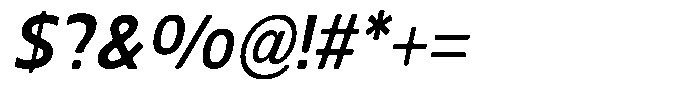 Nuviora Smooth Bold Slant Semi Conde Font OTHER CHARS