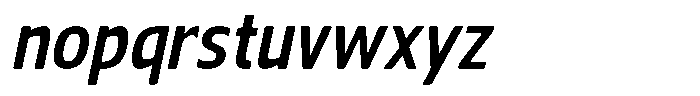 Nuviora Smooth Bold Slant Semi Conde Font LOWERCASE