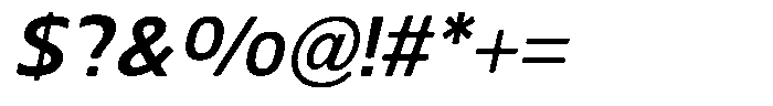 Nuviora Smooth Bold Slant Font OTHER CHARS