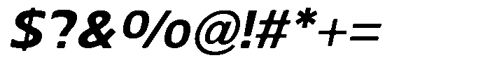 Nuviora Smooth Extra Bold Slan Sem Exp Font OTHER CHARS