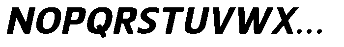 Nuviora Smooth Extra Bold Slan Sem Exp Font UPPERCASE
