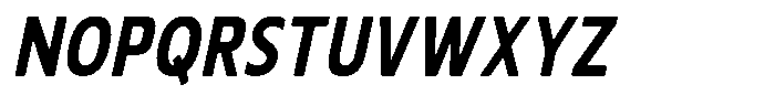 Nuviora Smooth Extra Bold Slant Conde Font UPPERCASE