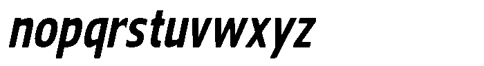 Nuviora Smooth Extra Bold Slant Conde Font LOWERCASE