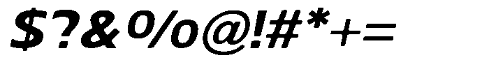 Nuviora Smooth Extra Bold Slant Expan Font OTHER CHARS
