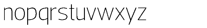 Nuviora Smooth Extra Light Expanded Font LOWERCASE