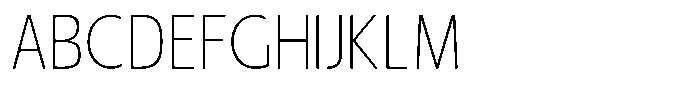 Nuviora Smooth Extra Light Semi Conde Font UPPERCASE