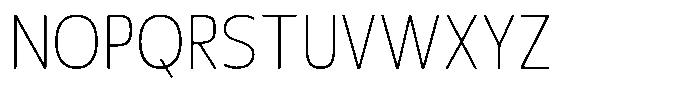 Nuviora Smooth Extra Light Semi Conde Font UPPERCASE