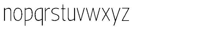 Nuviora Smooth Extra Light Semi Conde Font LOWERCASE