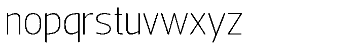 Nuviora Smooth Extra Light Semi Expan Font LOWERCASE