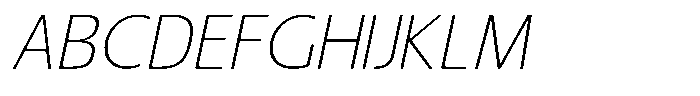 Nuviora Smooth Extra Light Slan Sem Exp Font UPPERCASE