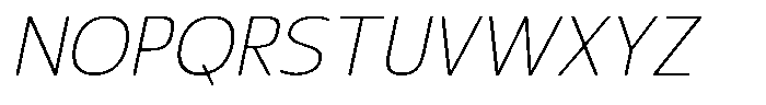 Nuviora Smooth Extra Light Slan Sem Exp Font UPPERCASE