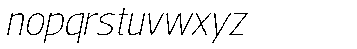 Nuviora Smooth Extra Light Slan Sem Exp Font LOWERCASE