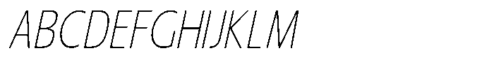 Nuviora Smooth Extra Light Slant Conde Font UPPERCASE
