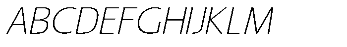 Nuviora Smooth Extra Light Slant Expan Font UPPERCASE