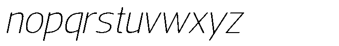 Nuviora Smooth Extra Light Slant Expan Font LOWERCASE