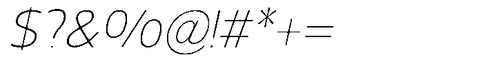 Nuviora Smooth Extra Light Slant Font OTHER CHARS