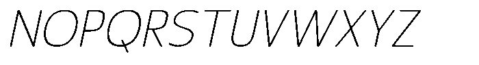 Nuviora Smooth Extra Light Slant Font UPPERCASE