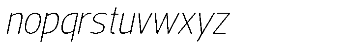 Nuviora Smooth Extra Light Slant Font LOWERCASE